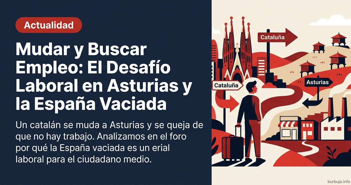 Un catalán se muda a Asturias buscando una vida mejor y termina sin empleo. Analizamos en el foro por qué la huida al norte e