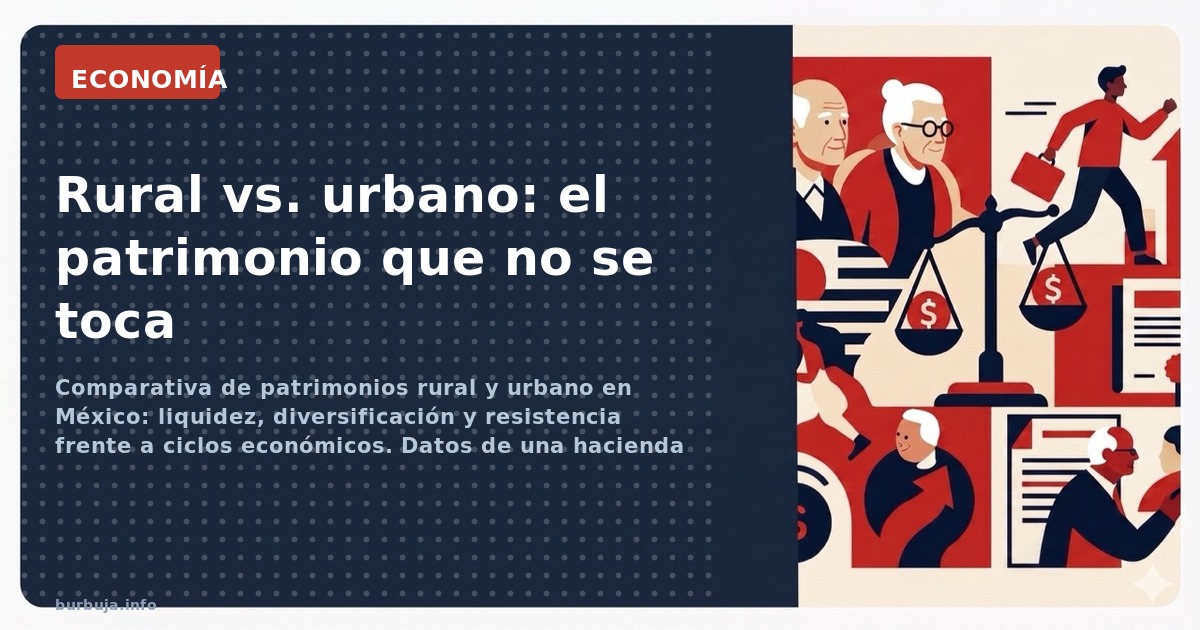 Comparativa de patrimonios rural y urbano en México: liquidez, diversificación y resistencia frente a ciclos económicos. Dato