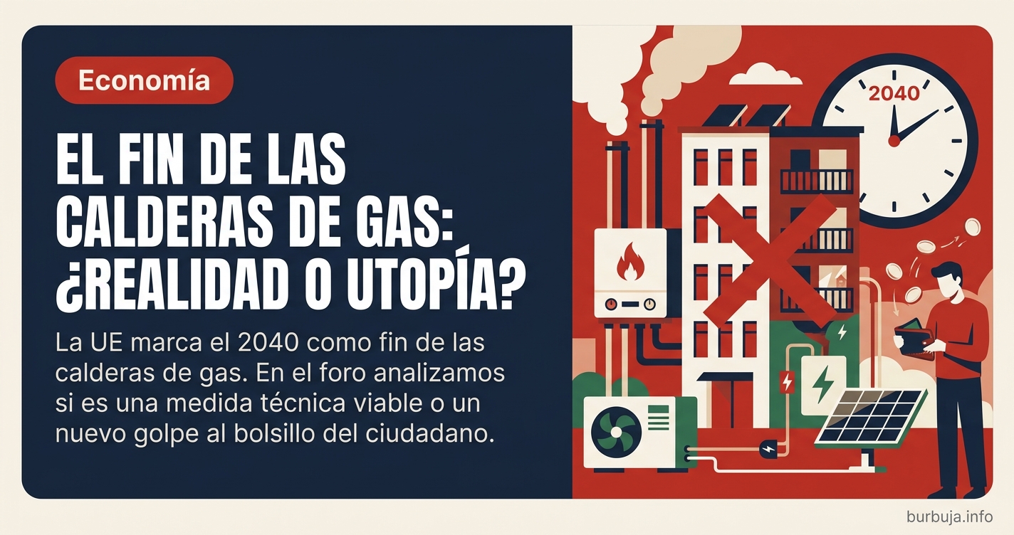 La UE marca el 2040 como fin de las calderas de gas. En el foro analizamos si es una medida técnica viable o un nuevo golpe a