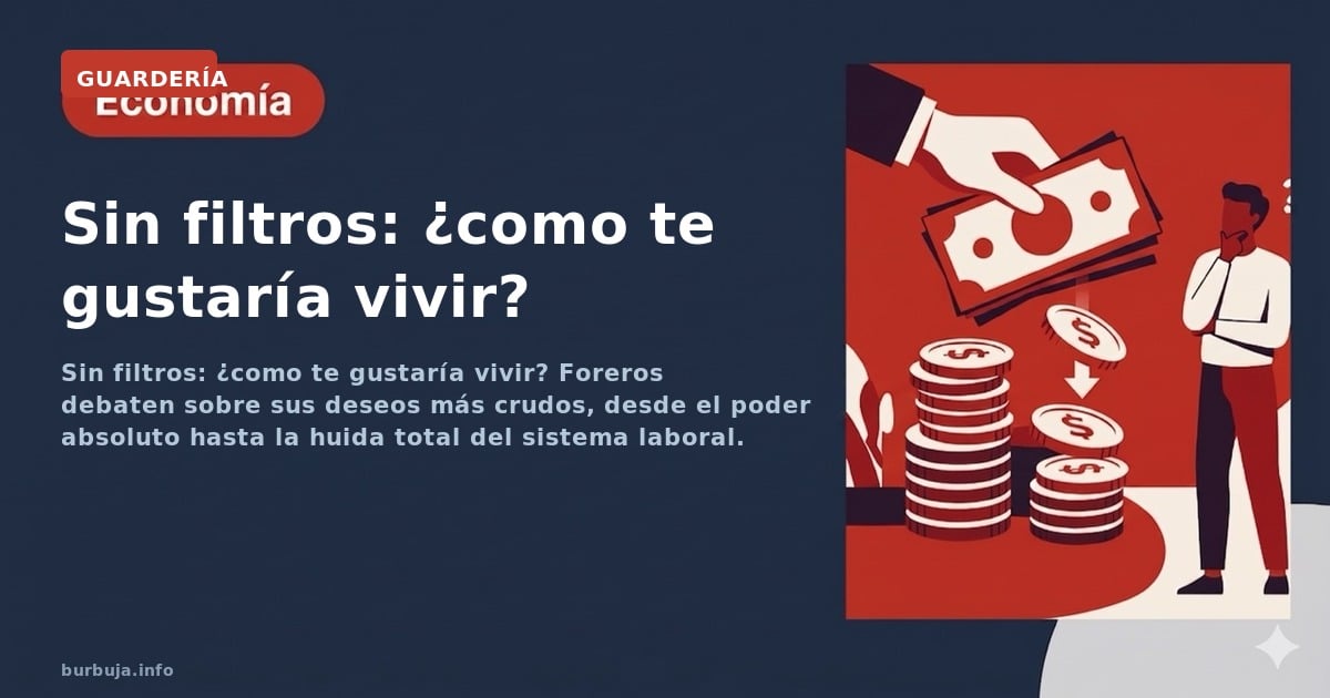 Sin filtros: ¿como te gustaría vivir? Foreros debaten sobre sus deseos más crudos, desde el poder absoluto hasta la huida tot