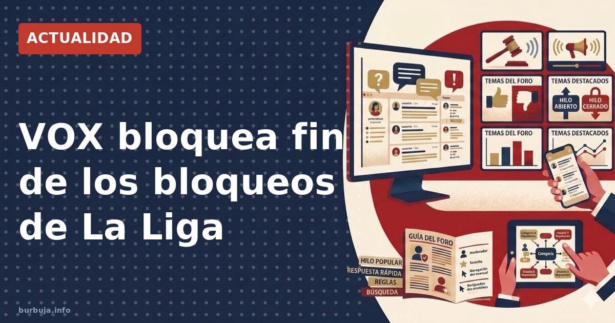 VOX bloquea fin de los bloqueos de La Liga