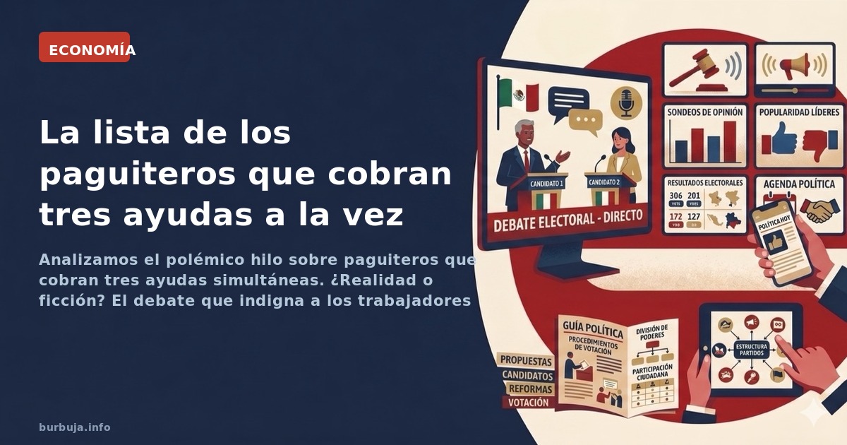 Analizamos el polémico hilo sobre paguiteros que cobran tres ayudas simultáneas. ¿Realidad o ficción? El debate que indigna a