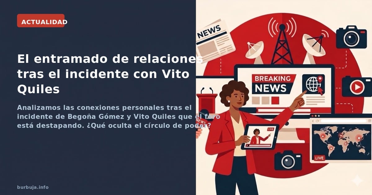 Analizamos las conexiones personales tras el incidente de Begoña Gómez y Vito Quiles que el foro está destapando. ¿Qué oculta