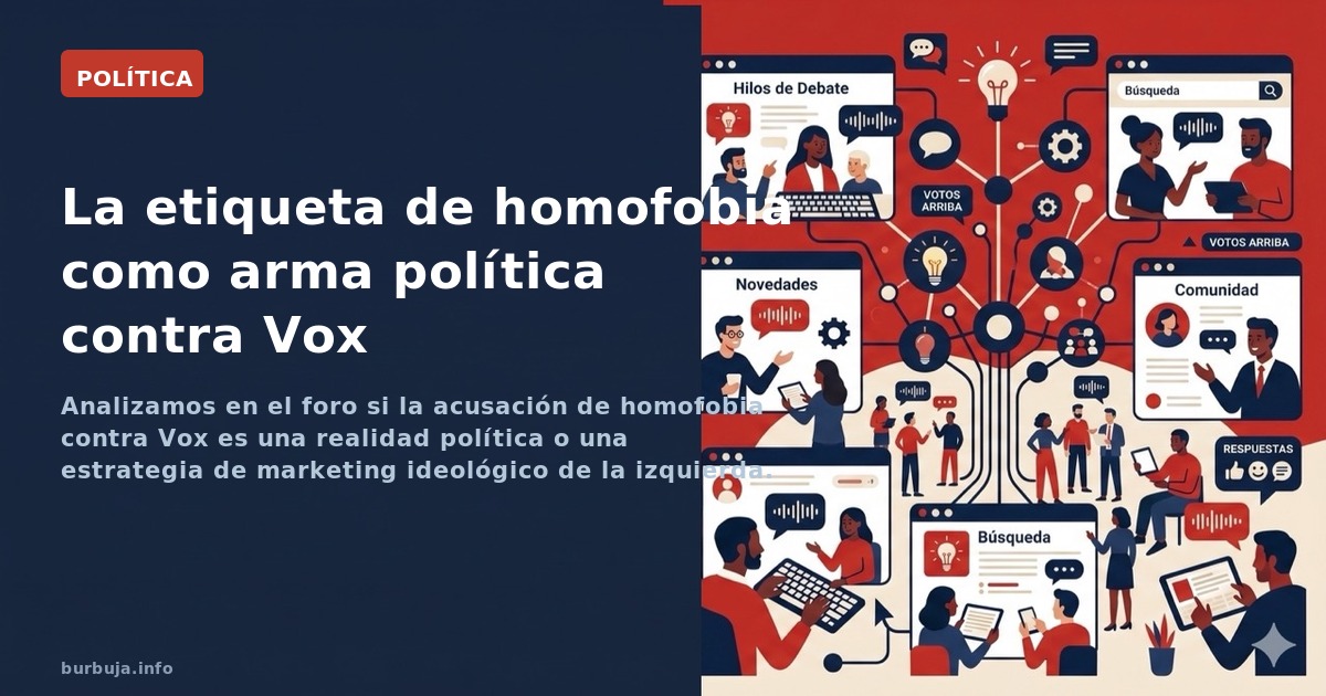 Analizamos en el foro si la acusación de homofobia contra Vox es una realidad política o una estrategia de marketing ideológi