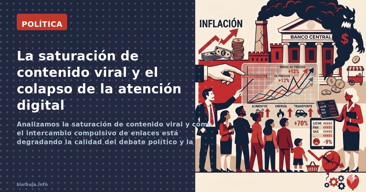 Analizamos la saturación de contenido viral y cómo el intercambio compulsivo de enlaces está degradando la calidad del debate