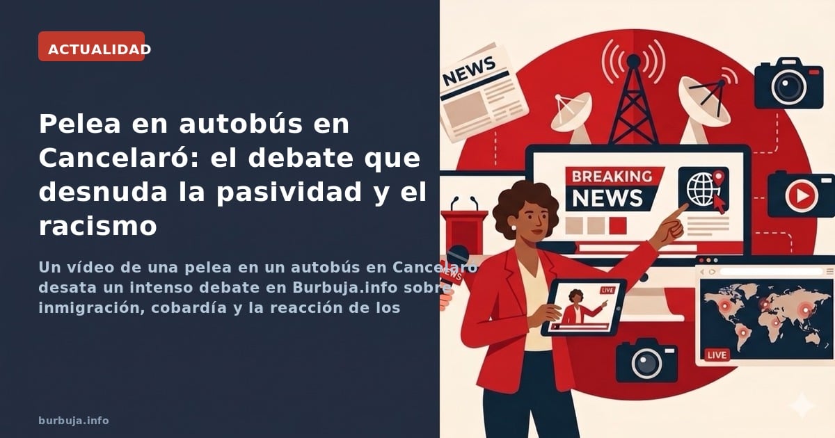 Un vídeo de una pelea en un autobús en Cancelaró desata un intenso debate en Burbuja.info sobre inmigración, cobardía y la re