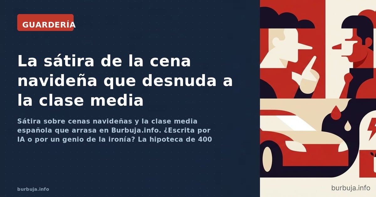 Sátira sobre cenas navideñas y la clase media española que arrasa en Burbuja.info. ¿Escrita por IA o por un genio de la ironí