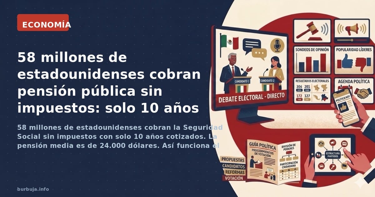 58 millones de estadounidenses cobran la Seguridad Social sin impuestos con solo 10 años cotizados. La pensión media es de 24