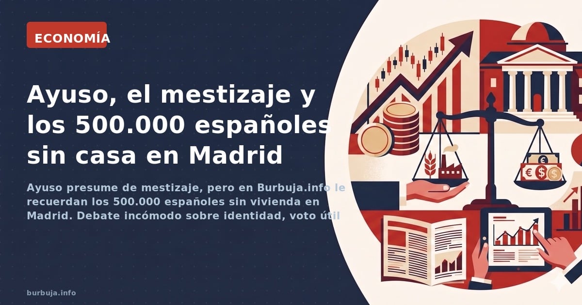 Ayuso presume de mestizaje, pero en Burbuja.info le recuerdan los 500.000 españoles sin vivienda en Madrid. Debate incómodo s