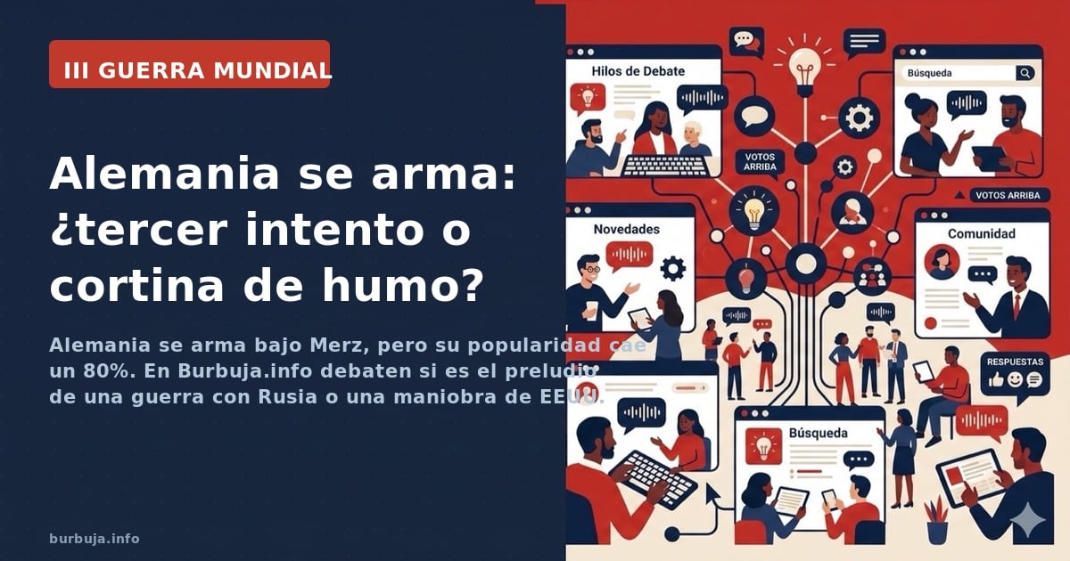 Alemania se arma bajo Merz, pero su popularidad cae un 80%. En Burbuja.info debaten si es el preludio de una guerra con Rusia
