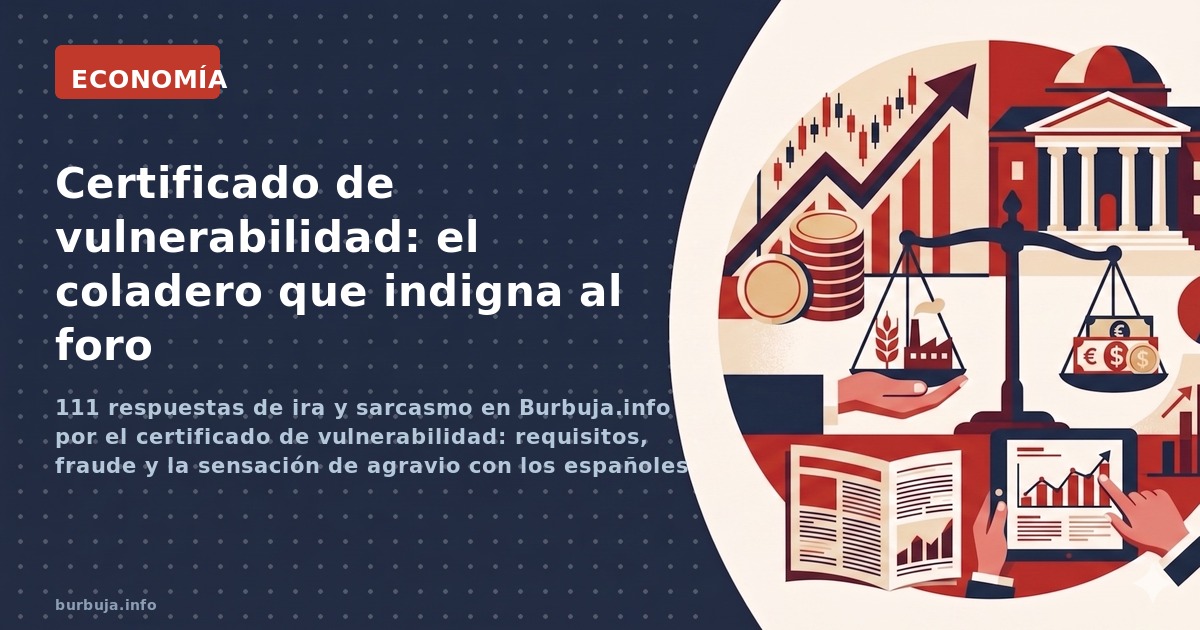 111 respuestas de ira y sarcasmo en Burbuja.info por el certificado de vulnerabilidad: requisitos, fraude y la sensación de a