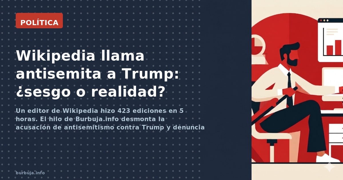 Un editor de Wikipedia hizo 423 ediciones en 5 horas. El hilo de Burbuja.info desmonta la acusación de antisemitismo contra T