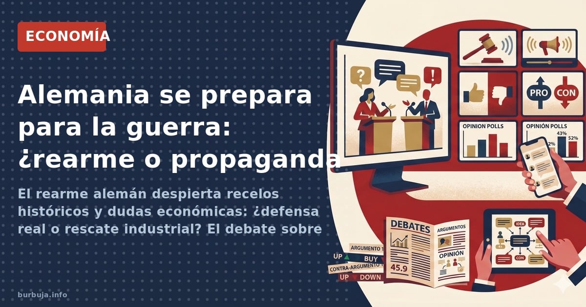 El rearme alemán despierta recelos históricos y dudas económicas: ¿defensa real o rescate industrial? El debate sobre el gast