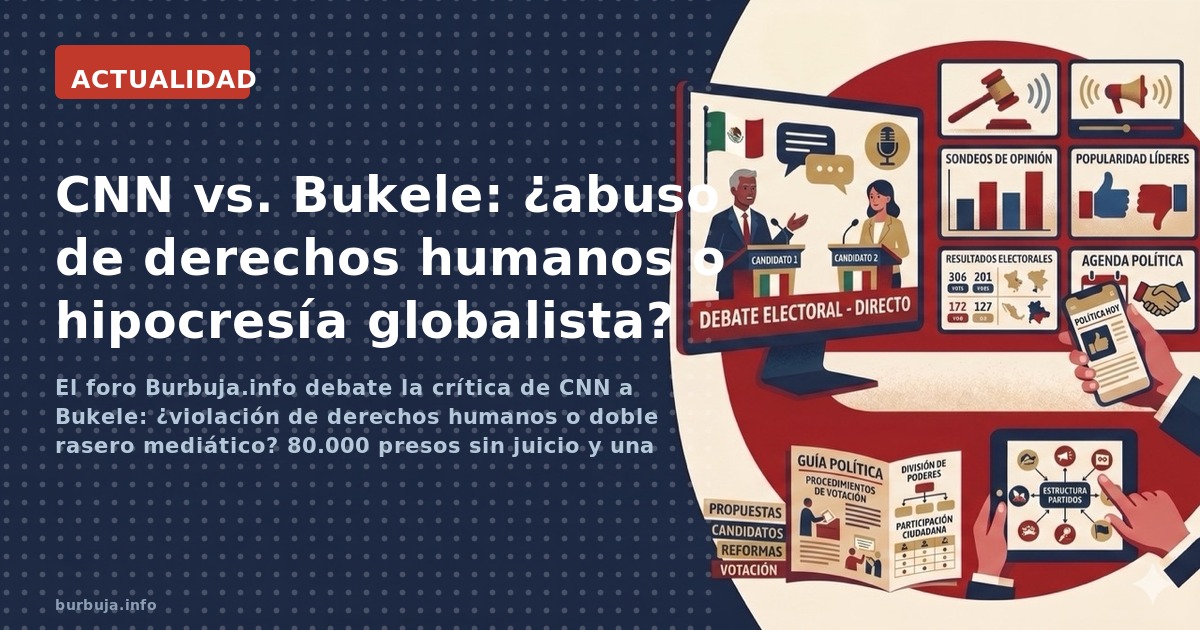 El foro Burbuja.info debate la crítica de CNN a Bukele: ¿violación de derechos humanos o doble rasero mediático? 80.000 preso