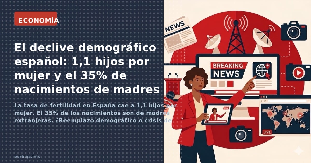 La tasa de fertilidad en España cae a 1,1 hijos por mujer. El 35% de los nacimientos son de madres extranjeras. ¿Reemplazo de