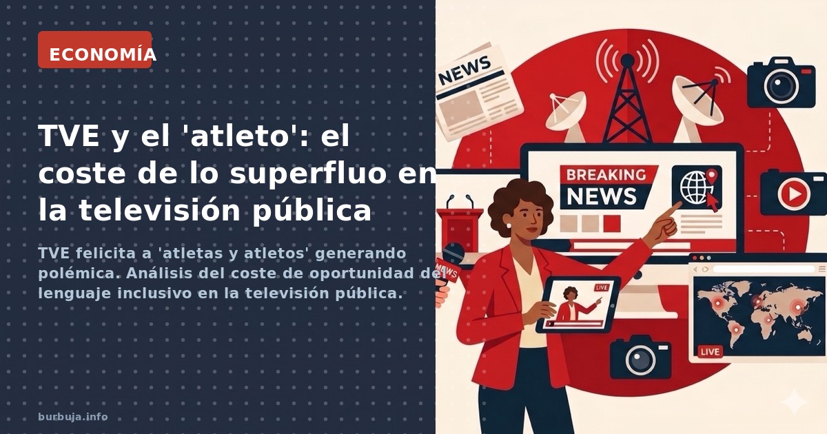 TVE felicita a 'atletas y atletos' generando polémica. Análisis del coste de oportunidad del lenguaje inclusivo en la televis