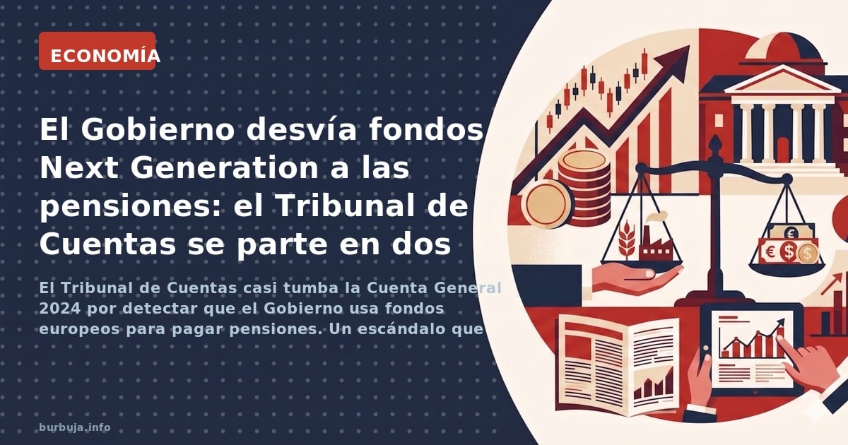 El Tribunal de Cuentas casi tumba la Cuenta General 2024 por detectar que el Gobierno usa fondos europeos para pagar pensione