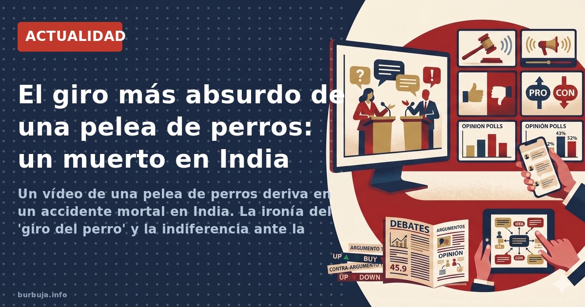Un vídeo de una pelea de perros deriva en un accidente mortal en India. La ironía del 'giro del perro' y la indiferencia ante