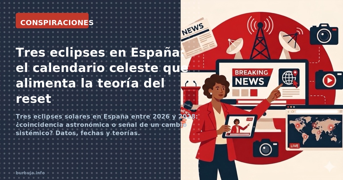 Tres eclipses solares en España entre 2026 y 2028: ¿coincidencia astronómica o señal de un cambio sistémico? Datos, fechas y 