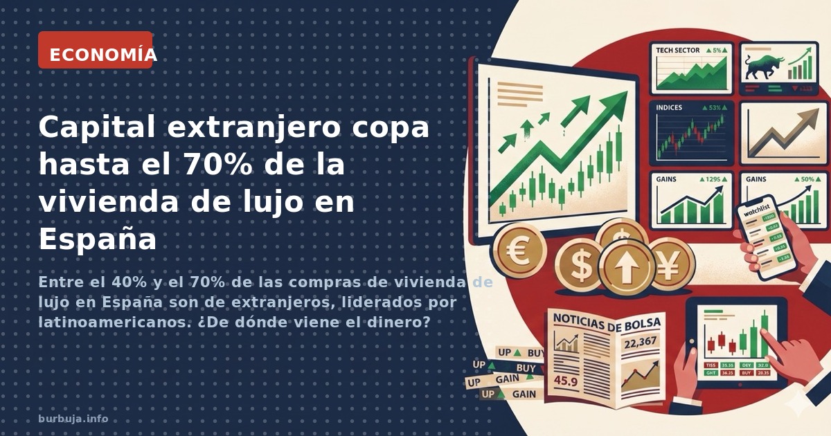 Entre el 40% y el 70% de las compras de vivienda de lujo en España son de extranjeros, liderados por latinoamericanos. ¿De dó