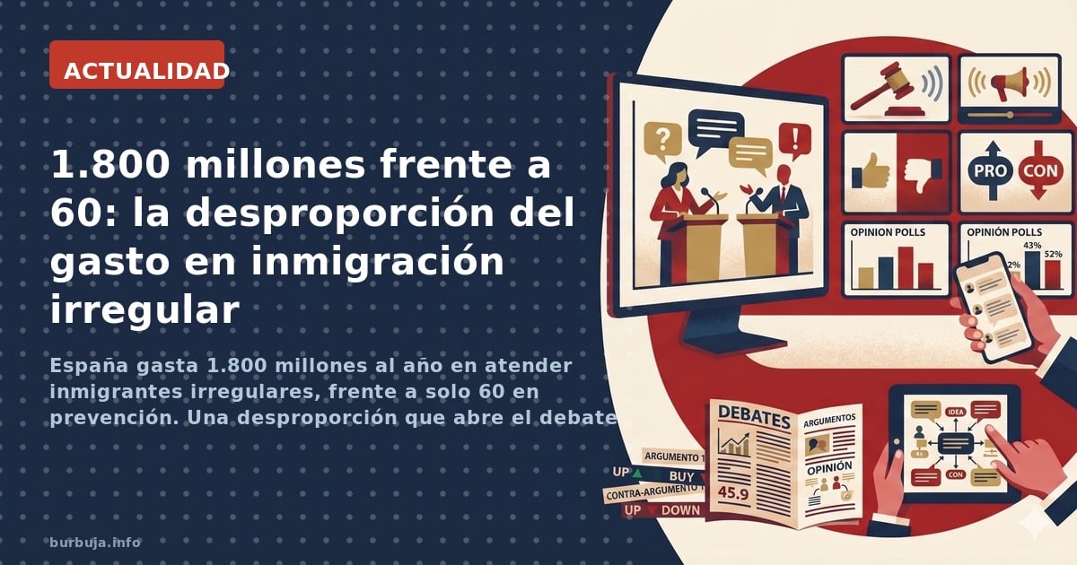 España gasta 1.800 millones al año en atender inmigrantes irregulares, frente a solo 60 en prevención. Una desproporción que 