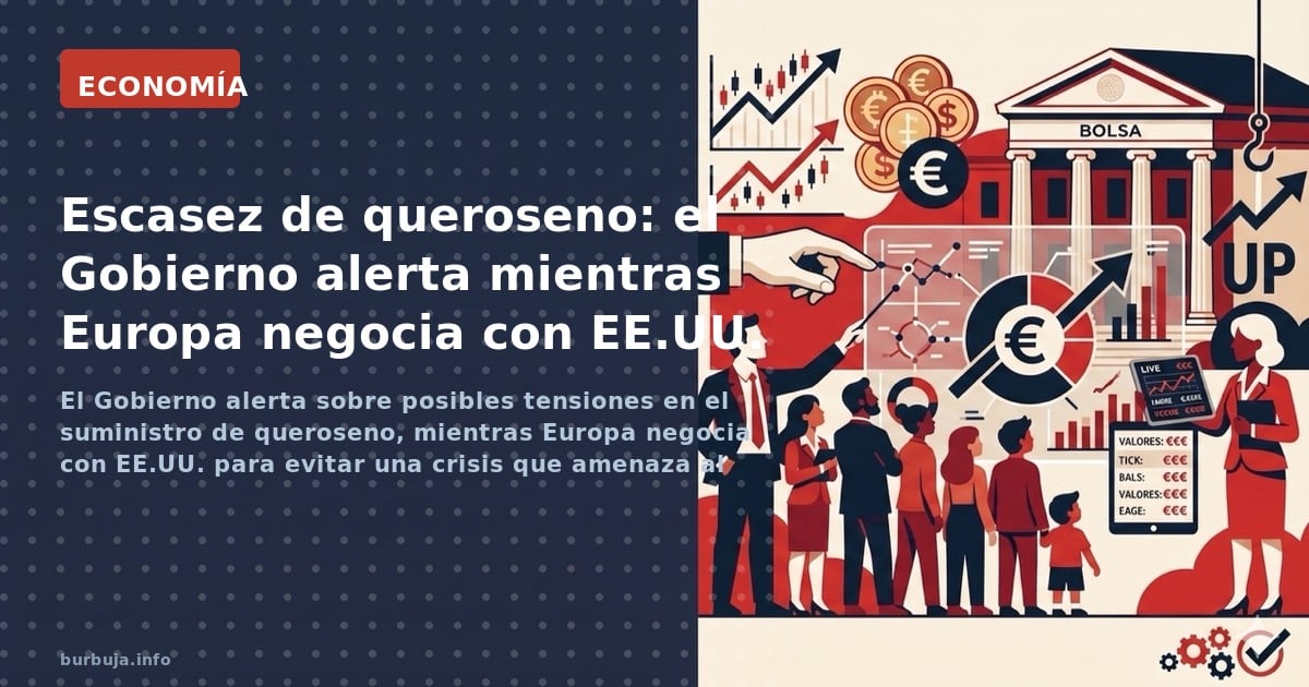 El Gobierno alerta sobre posibles tensiones en el suministro de queroseno, mientras Europa negocia con EE.UU. para evitar una