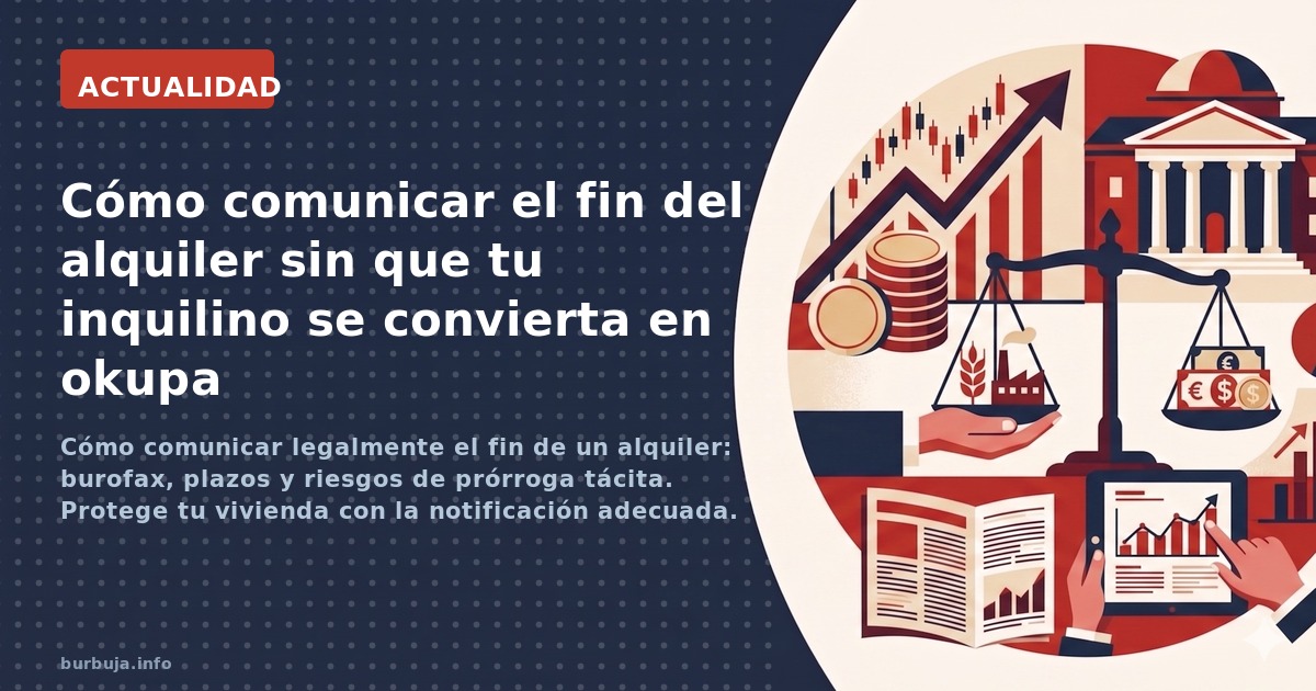 Cómo comunicar legalmente el fin de un alquiler: burofax, plazos y riesgos de prórroga tácita. Protege tu vivienda con la not