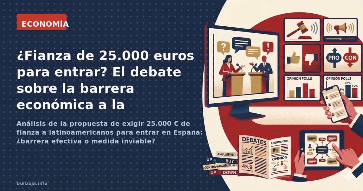 Análisis de la propuesta de exigir 25.000 € de fianza a latinoamericanos para entrar en España: ¿barrera efectiva o medida in