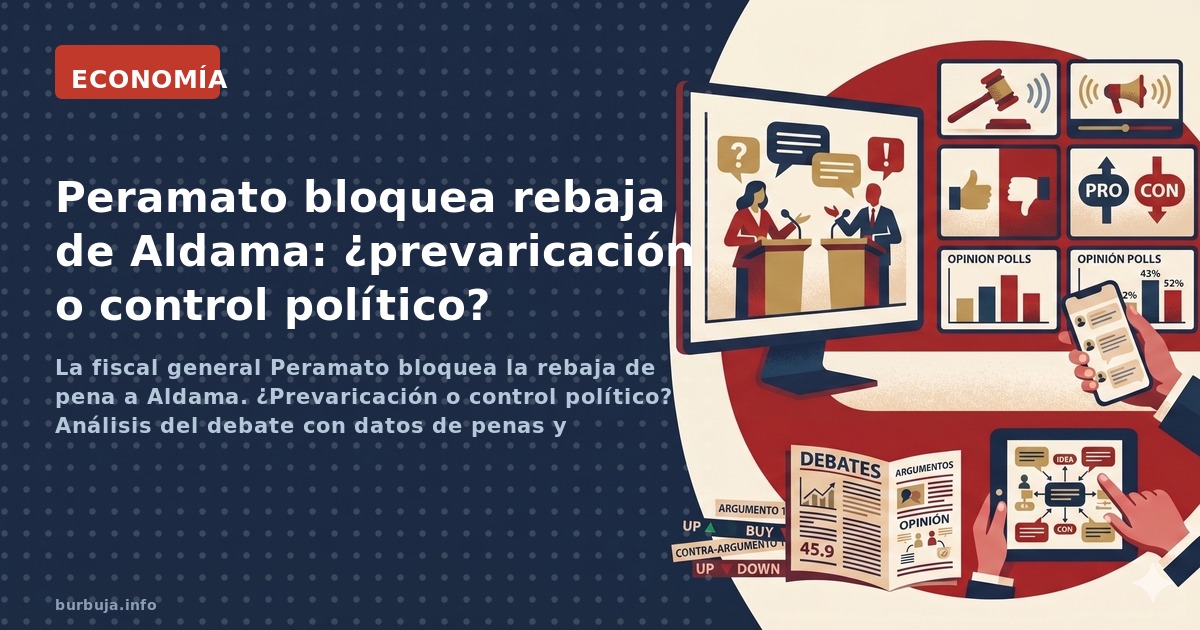 La fiscal general Peramato bloquea la rebaja de pena a Aldama. ¿Prevaricación o control político? Análisis del debate con dat
