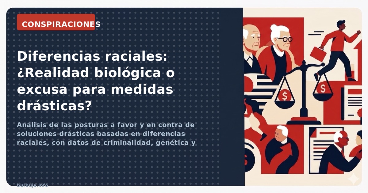 Análisis de las posturas a favor y en contra de soluciones drásticas basadas en diferencias raciales, con datos de criminalid
