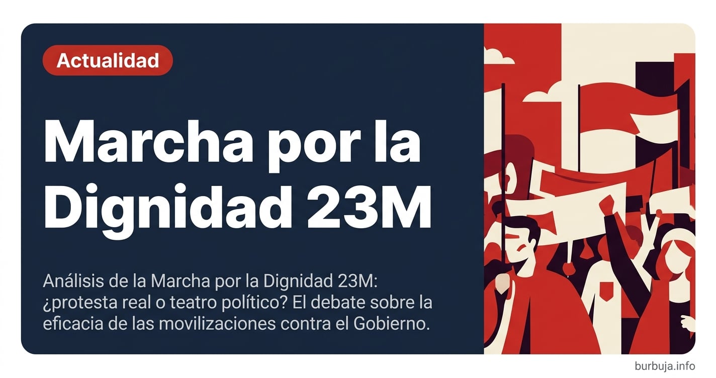 Vista de una manifestación en Madrid con pancartas contra Pedro Sánchez durante la Marcha por la Dignidad convocada por Socie