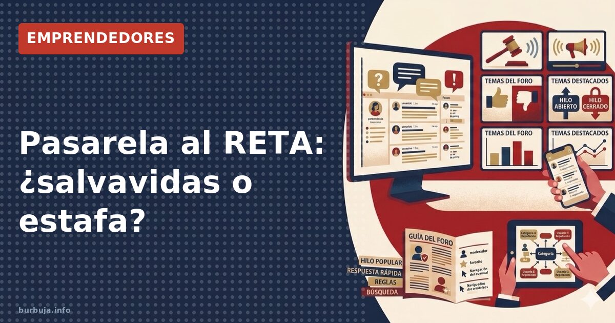 Pasarela al RETA: ¿salvavidas o estafa?