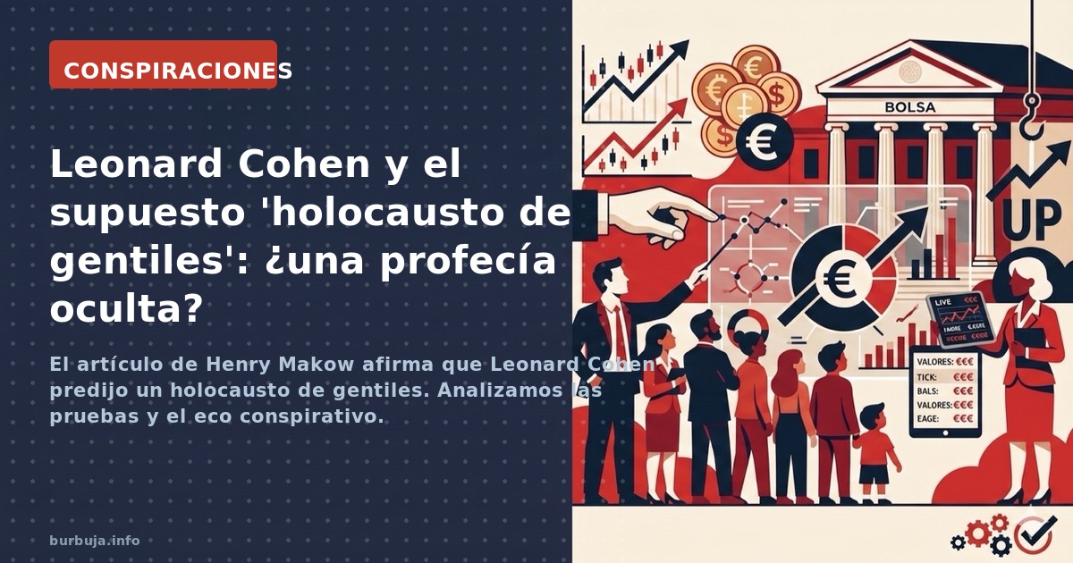 El artículo de Henry Makow afirma que Leonard Cohen predijo un holocausto de gentiles. Analizamos las pruebas y el eco conspi