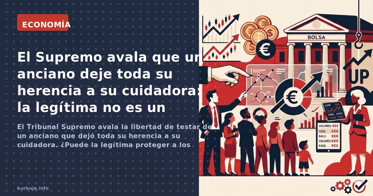 El Tribunal Supremo avala la libertad de testar de un anciano que dejó toda su herencia a su cuidadora. ¿Puede la legítima pr
