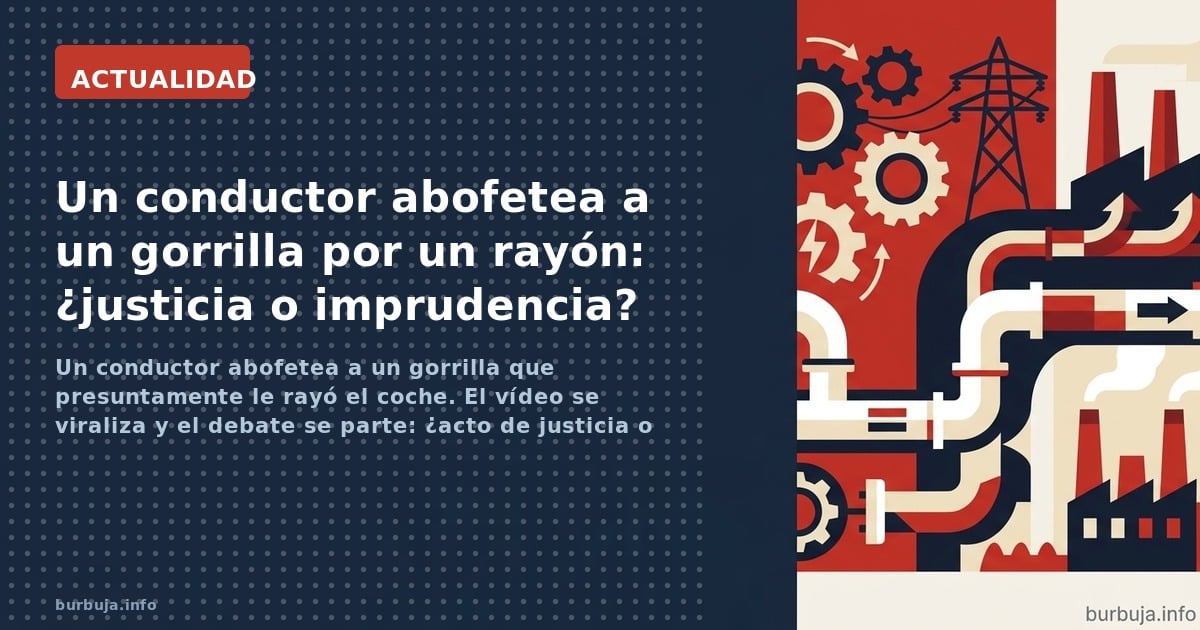 Un conductor abofetea a un gorrilla que presuntamente le rayó el coche. El vídeo se viraliza y el debate se parte: ¿acto de j
