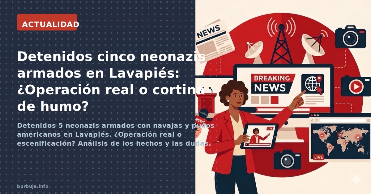 Detenidos 5 neonazis armados con navajas y puños americanos en Lavapiés. ¿Operación real o escenificación? Análisis de los he
