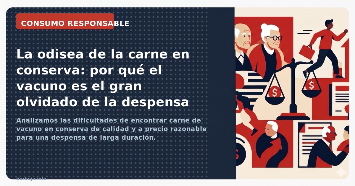 Analizamos la dificultad de encontrar carne de vacuno en conserva de calidad para una despensa a largo plazo frente a las opc