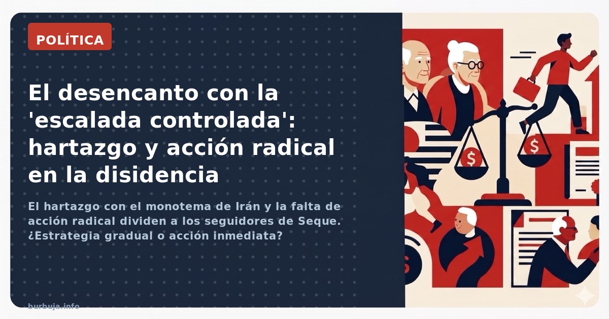 El hartazgo con el monotema de Irán y la falta de acción radical dividen a los seguidores de Seque. ¿Estrategia gradual o acc