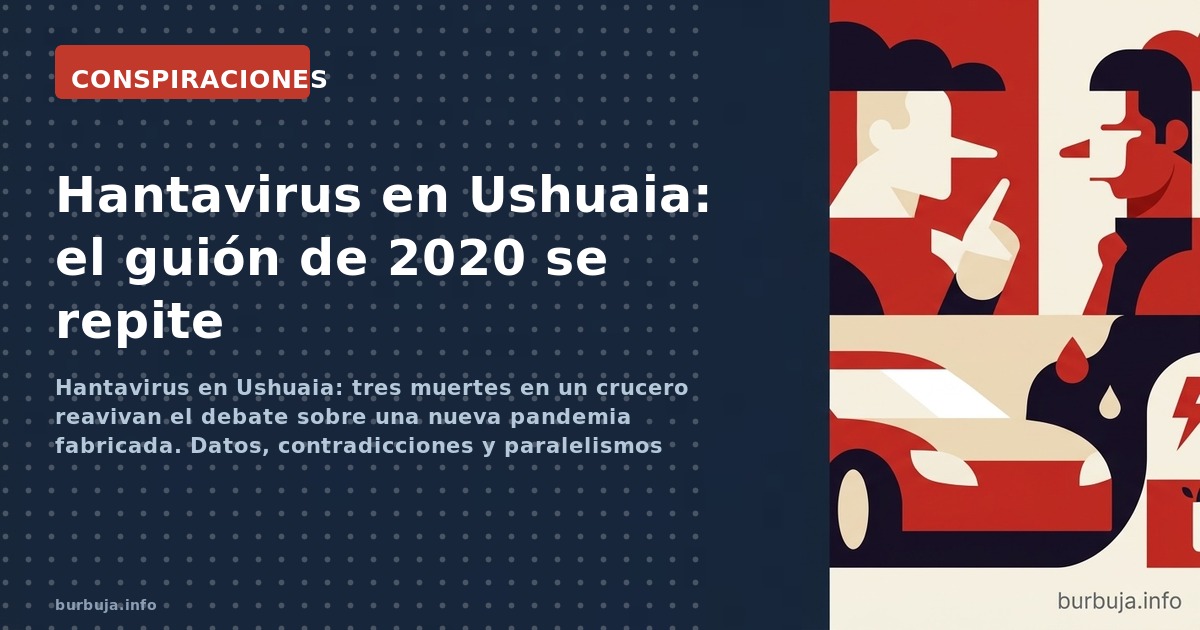 Hantavirus en Ushuaia: tres muertes en un crucero reavivan el debate sobre una nueva pandemia fabricada. Datos, contradiccion