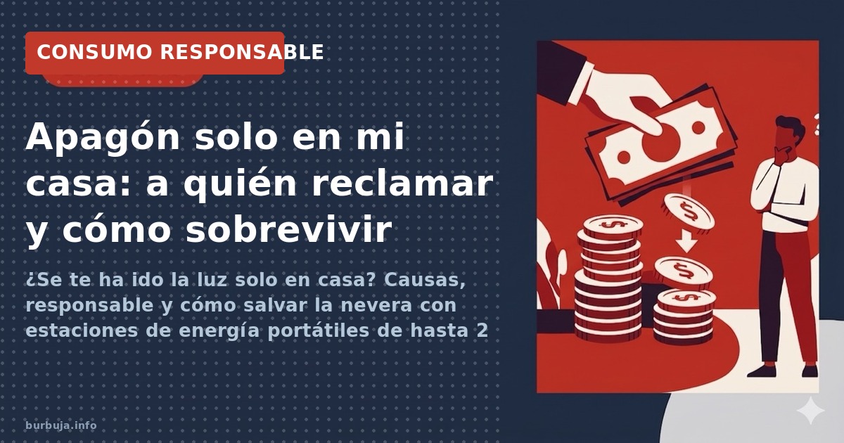 ¿Se te ha ido la luz solo en casa? Causas, responsable y cómo salvar la nevera con estaciones de energía portátiles de hasta 