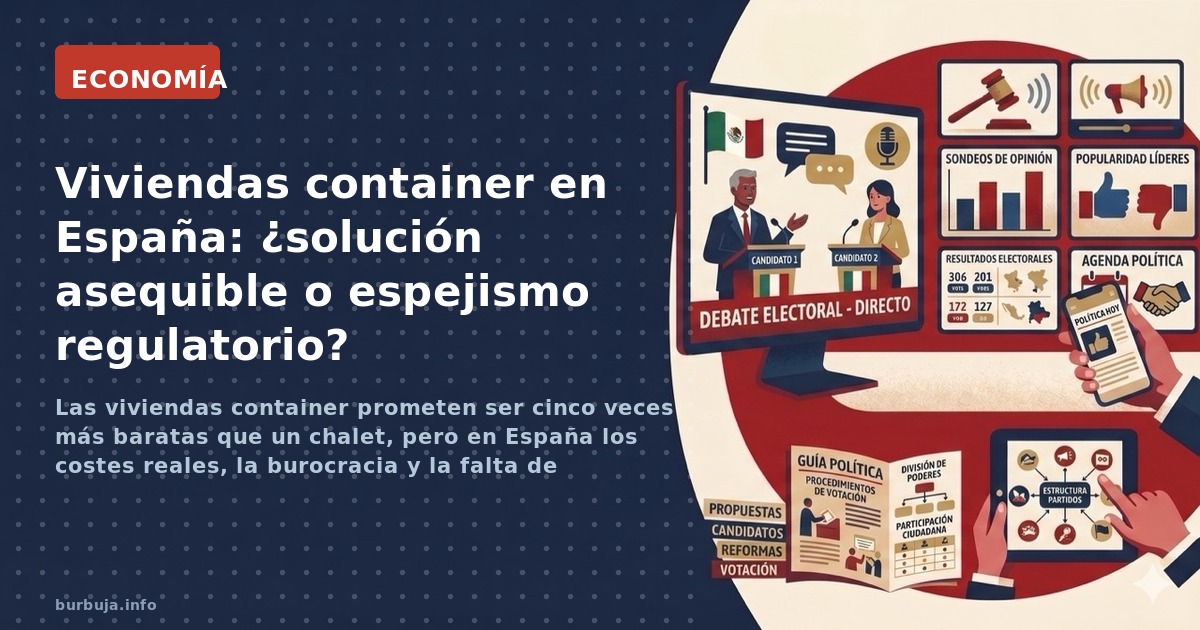 Las viviendas container prometen ser cinco veces más baratas que un chalet, pero en España los costes reales, la burocracia y