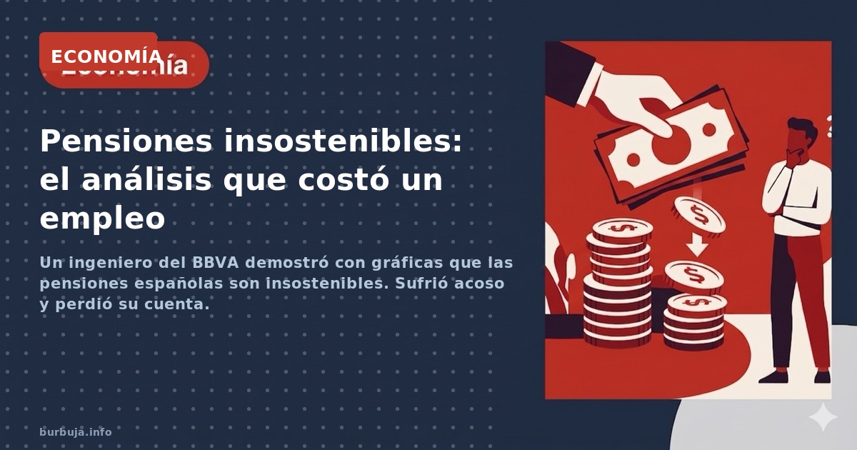 Un ingeniero del BBVA demostró con gráficas que las pensiones españolas son insostenibles. Sufrió acoso y perdió su cuenta.