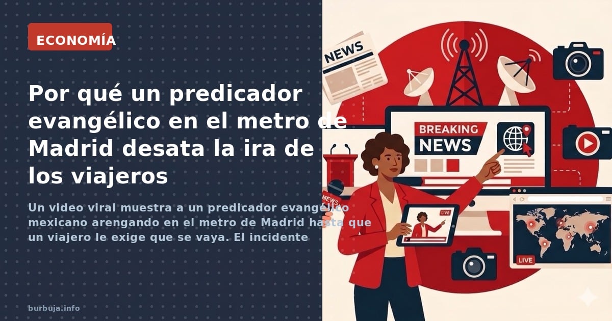 Un video viral muestra a un predicador evangélico mexicano arengando en el metro de Madrid hasta que un viajero le exige que 
