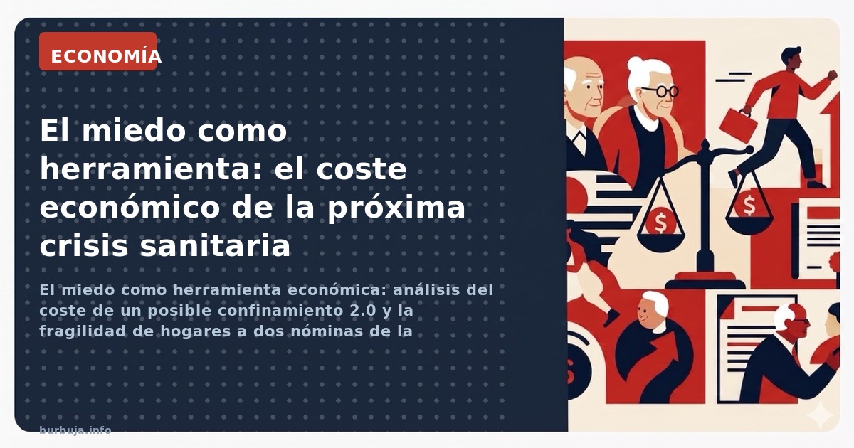 El miedo como herramienta económica: análisis del coste de un posible confinamiento 2.0 y la fragilidad de hogares a dos nómi