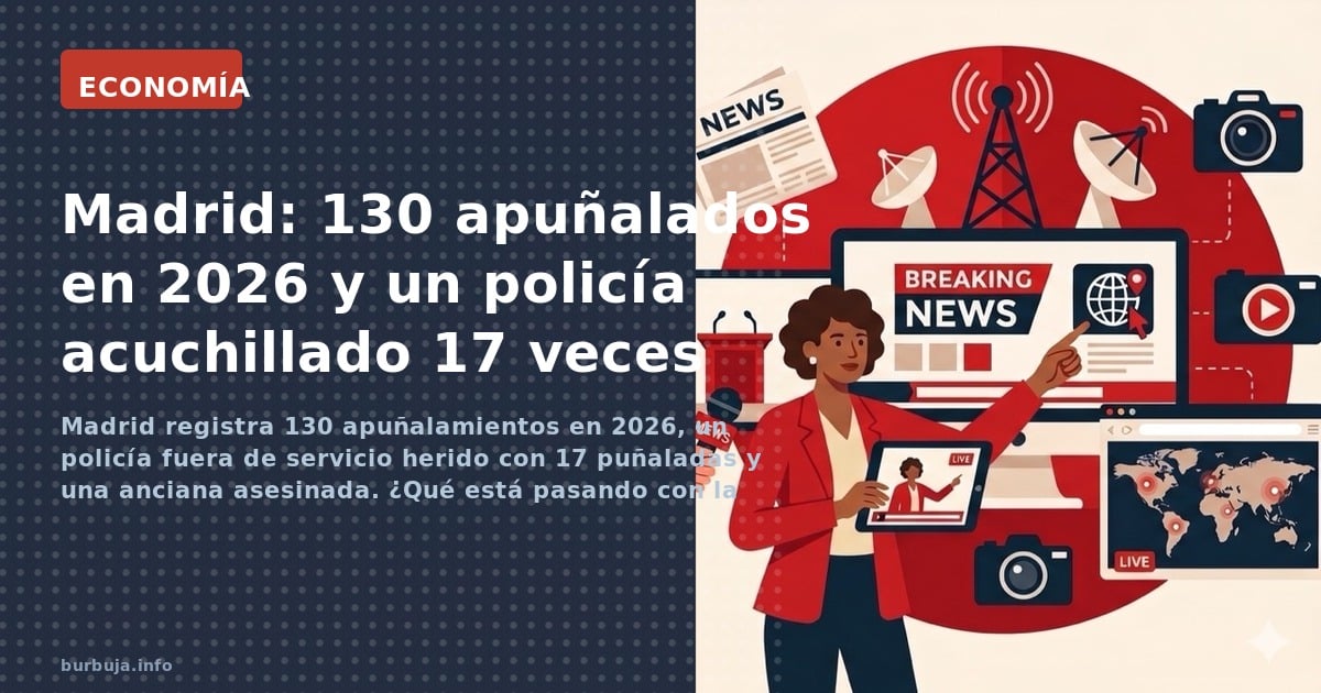 Madrid registra 130 apuñalamientos en 2026, un policía fuera de servicio herido con 17 puñaladas y una anciana asesinada. ¿Qu