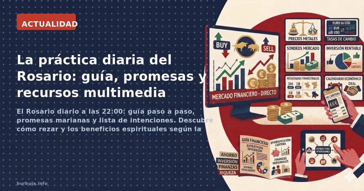 El Rosario diario a las 22:00: guía paso a paso, promesas marianas y lista de intenciones. Descubre cómo rezar y los benefici