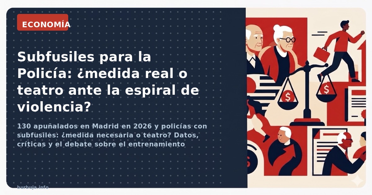 130 apuñalados en Madrid en 2026 y policías con subfusiles: ¿medida necesaria o teatro? Datos, críticas y el debate sobre el 