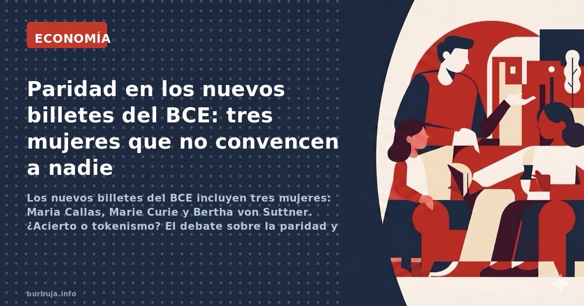 Los nuevos billetes del BCE incluyen tres mujeres: Maria Callas, Marie Curie y Bertha von Suttner. ¿Acierto o tokenismo? El d