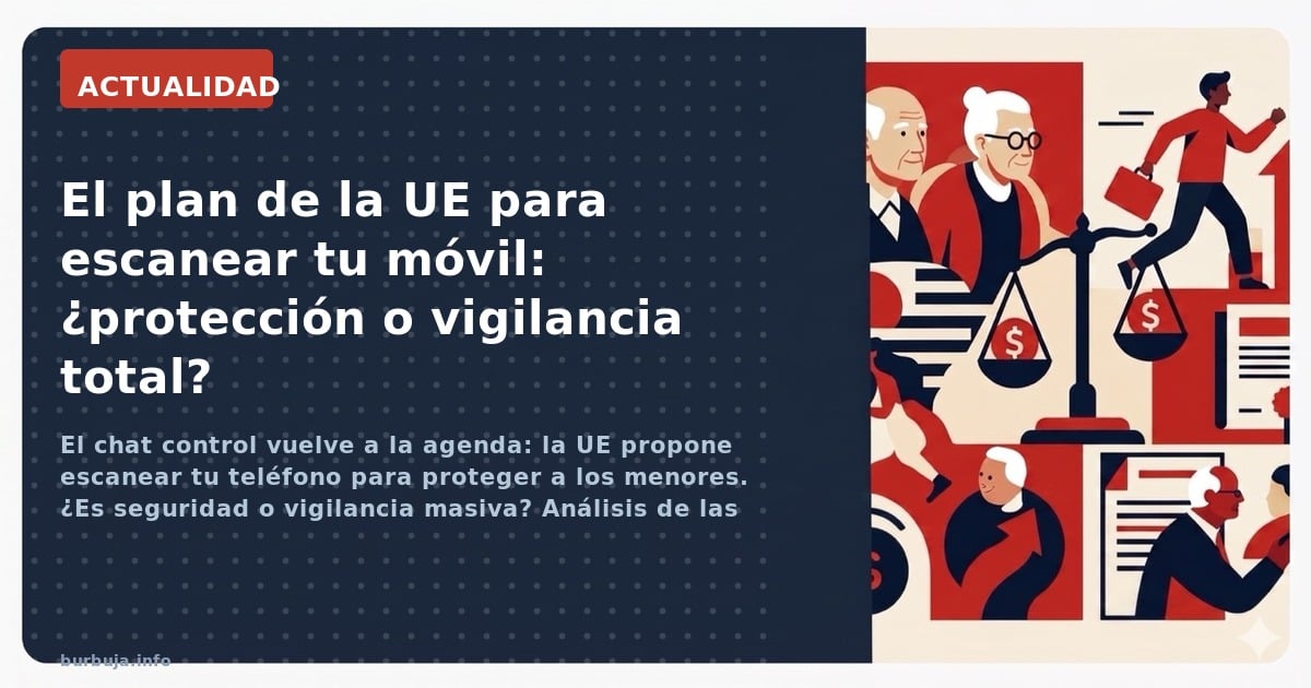 El chat control vuelve a la agenda: la UE propone escanear tu teléfono para proteger a los menores. ¿Es seguridad o vigilanci