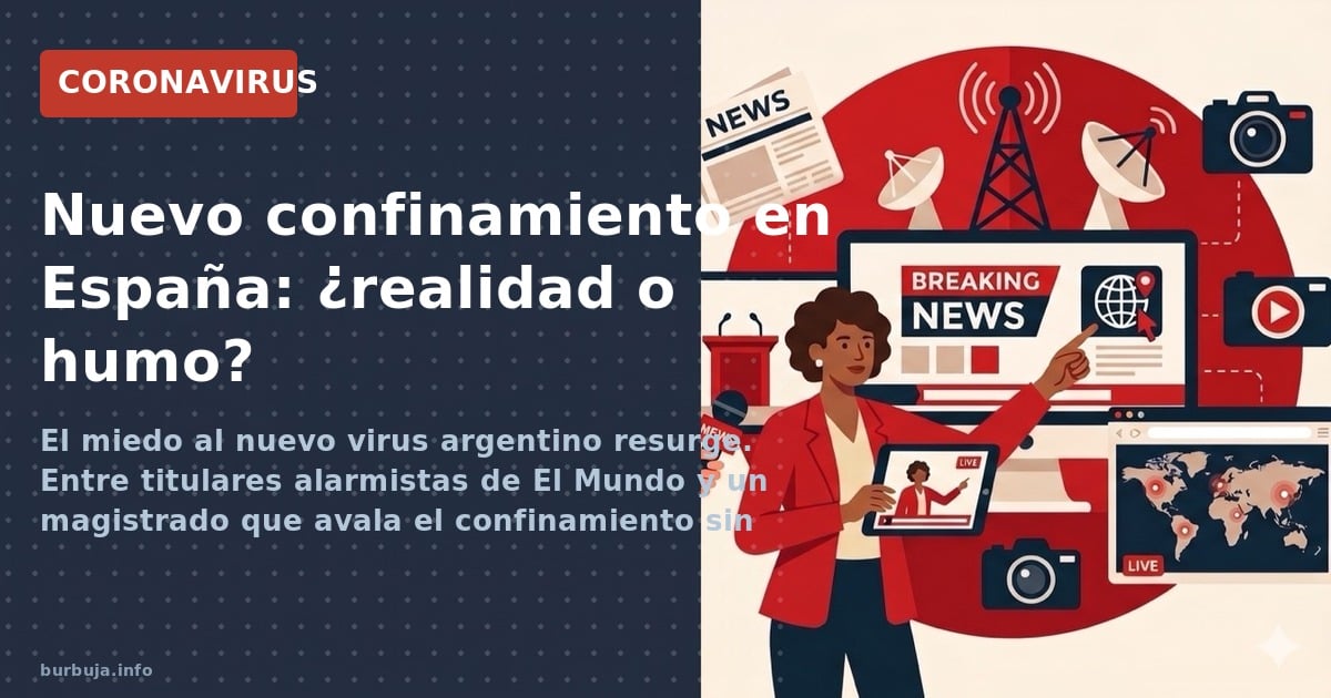El miedo al nuevo virus argentino resurge. Entre titulares alarmistas de El Mundo y un magistrado que avala el confinamiento 